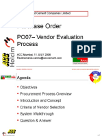 Purchase Order: PO07 - Vendor Evaluation Process