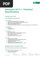 Nicelabel 2017.1 - Technical Specifications: Design and Print