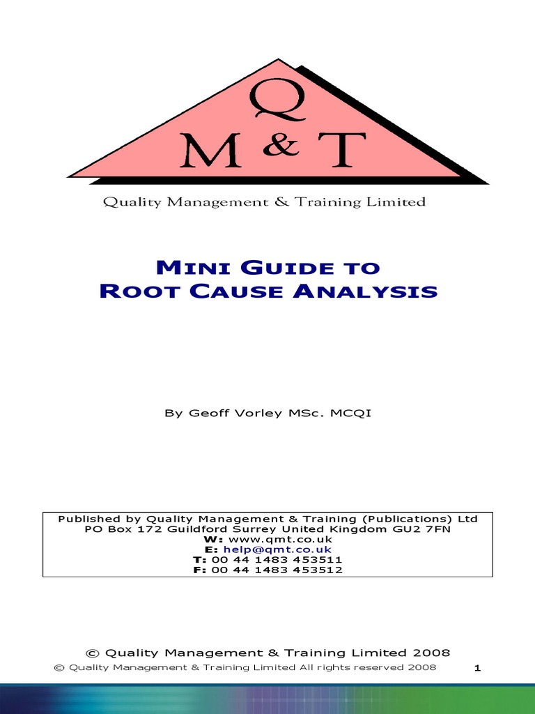 Guide To Root Cause Analysis-Unlocked PDF | PDF | Business | Computers