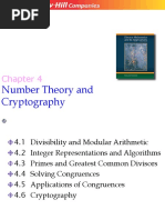 Discrete Mathematics and Its Applications: Number Theory and Cryptography