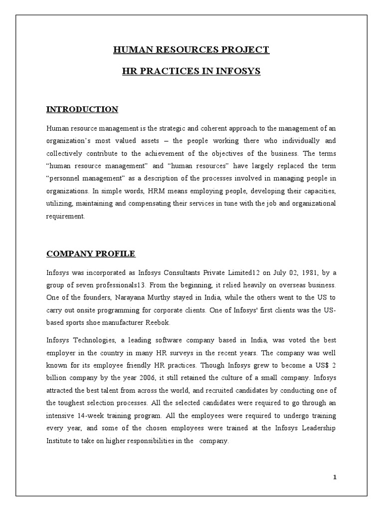 Infosys HR Practices and Strategies | PDF | Performance Appraisal ...