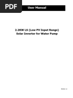 User Manual: 2.2KW LS (Low PV Input Range) Solar Inverter For Water Pump