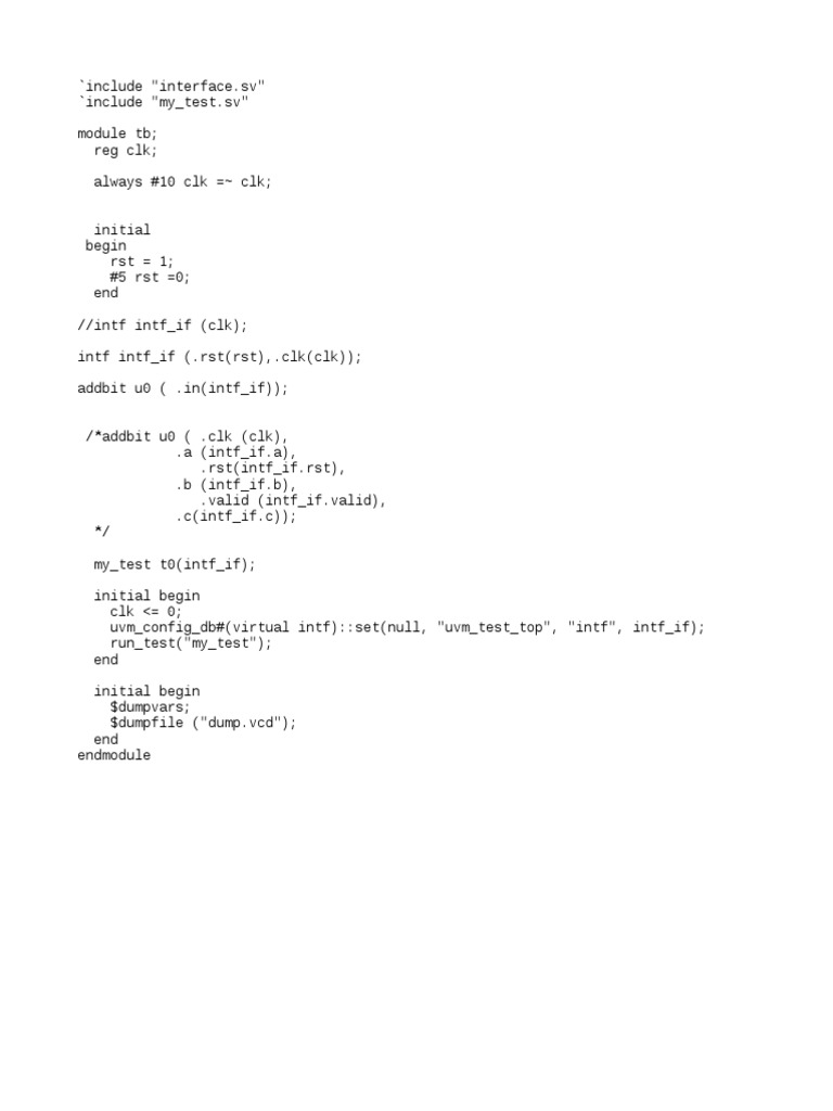 Testbench Sv Txt