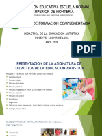 Presentacion Didactica de La Educacion Artistica