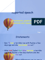 Reported Speech: Statements, Questions, Commands and Requests