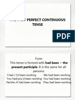 The Past Perfect Continuous Tense
