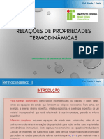 Termodinâmica II: Relações de Propriedades Termodinâmicas