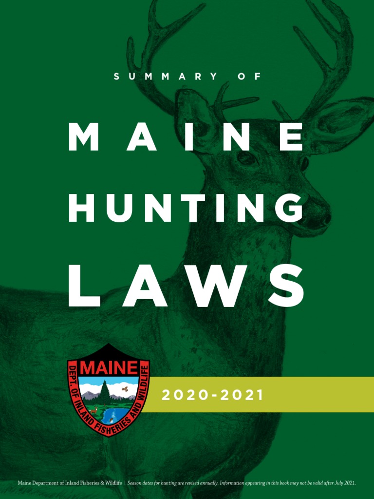 2020 Maine Hunting Laws PDF Hunting Wildlife