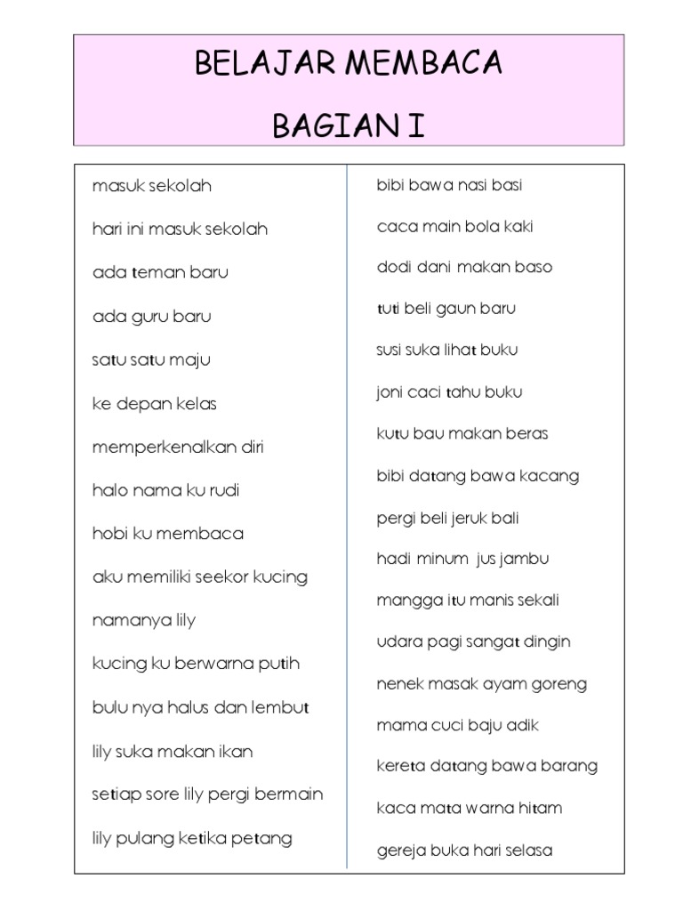 Latihan Membaca | PDF