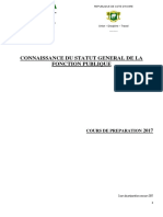 COURS_ CONNAISSANCE DU STATUT   GENERAL DE LA FONCTION PUBLIQUE (1)