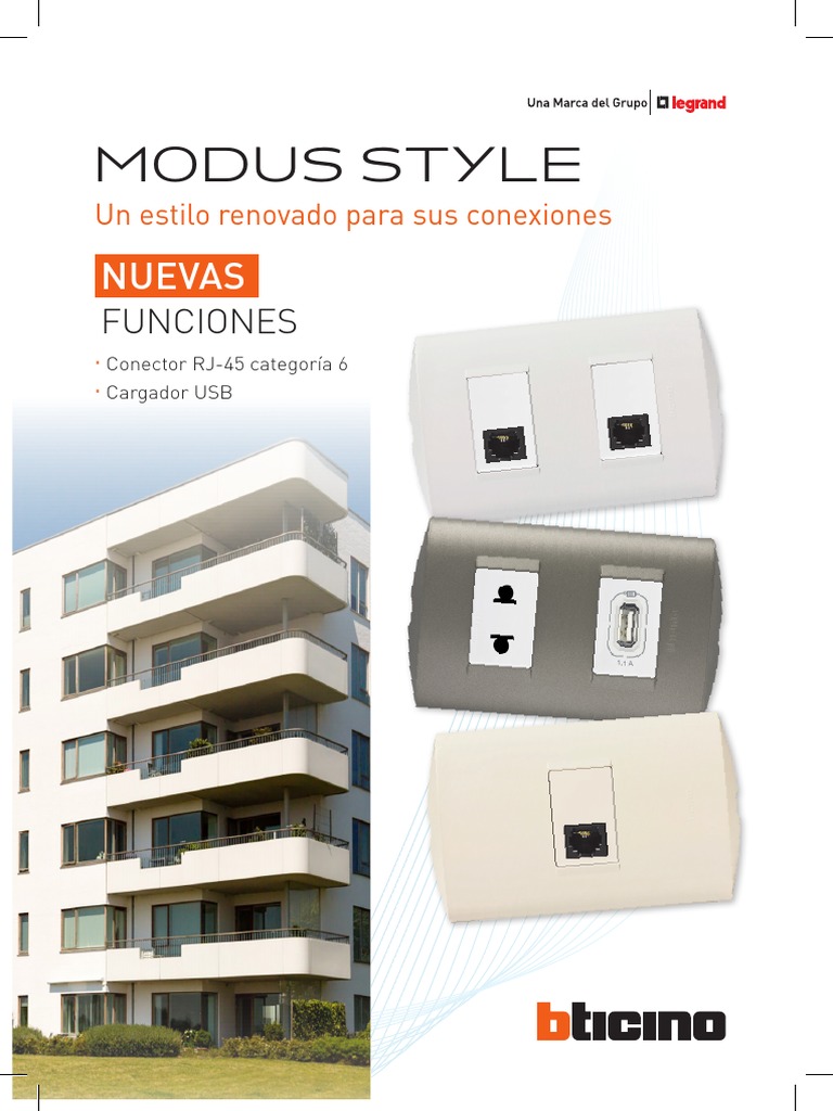 Catalogo Modus Style Bticino | PDF | Ingeniería Electrónica | Componentes