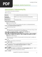 Demonstration: Understanding Pig: HDP Developer: Apache Pig and Hive