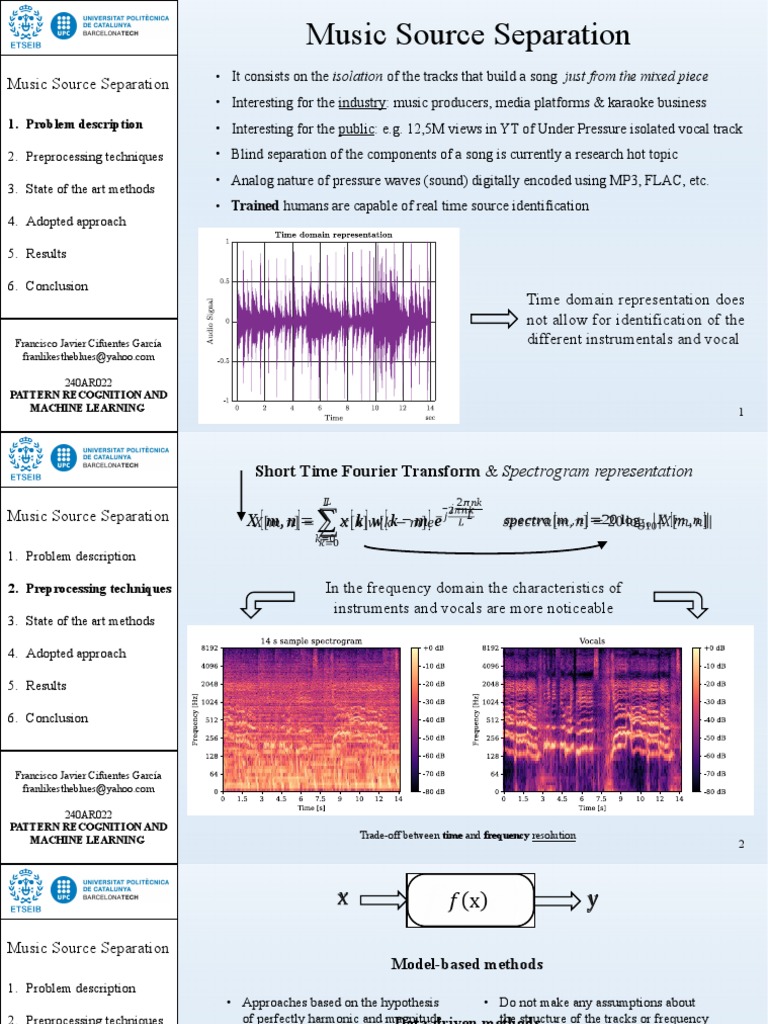 Music Source Separation Techniques | PDF | Pattern Recognition ...