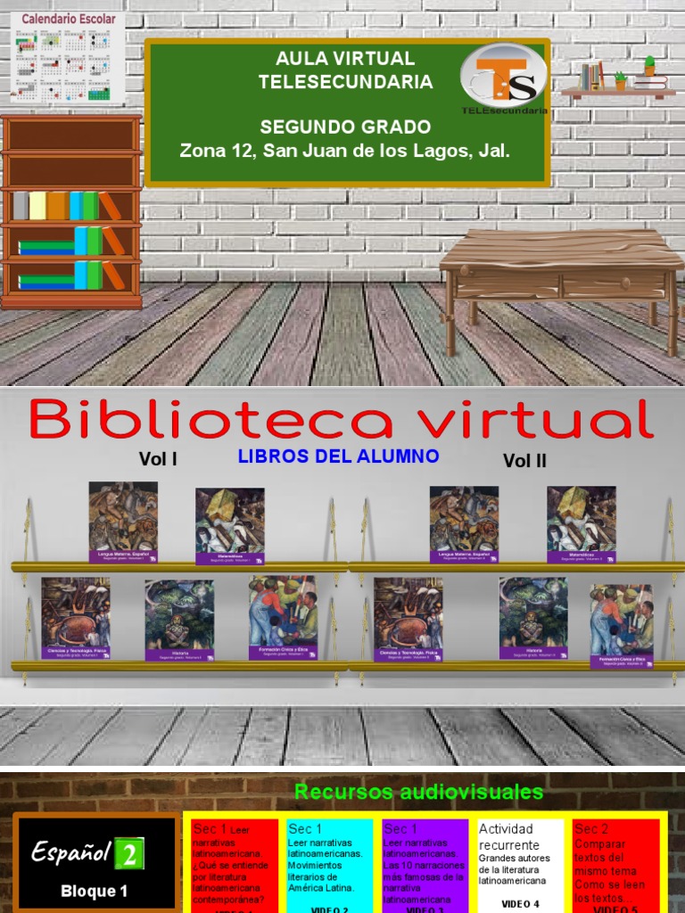 Copia de Aula Virtual de Segundo Grado Telesecundaria Jalisco PDF | PDF ...