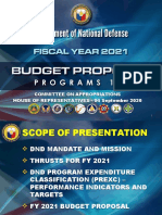 DND FY 2021 Budget Presentation