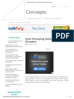 Electrical Concepts: Anti Pumping Relay in Circuit Breaker