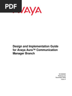 Design and Implementation Guide For Avaya Aura™ Communication Manager Branch