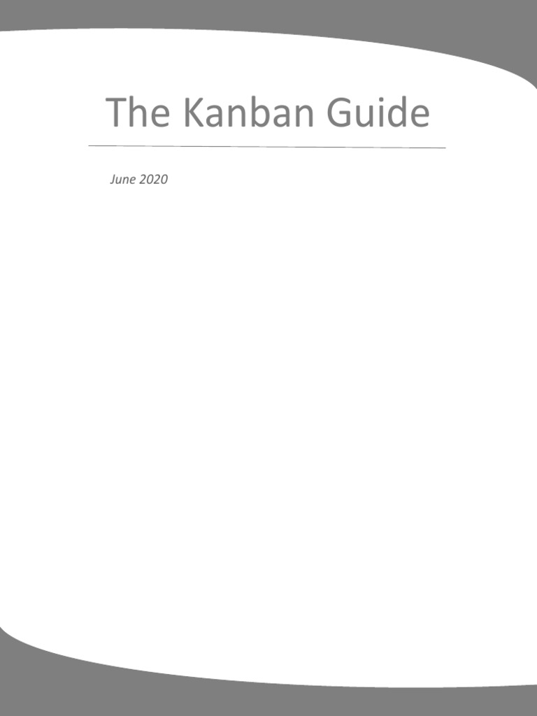 THE KANBAN GUIDE CLEAR SIMPLE PRACTICAL visual data 2