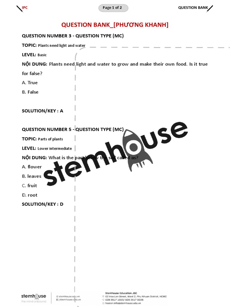 (Question Type) - (Question Number) - (Teacher) - (Level) | PDF