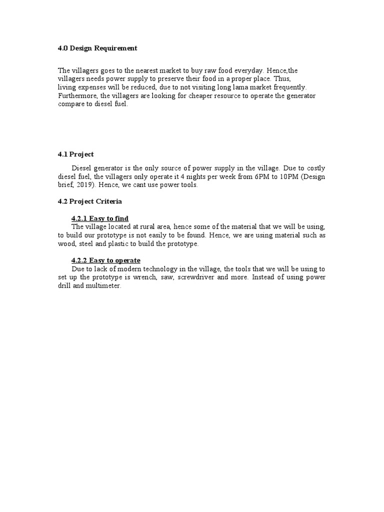 1design Requirement | PDF