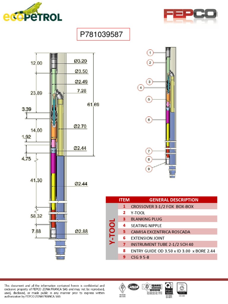 Especificaciones de Y-Tool FEPCO | PDF
