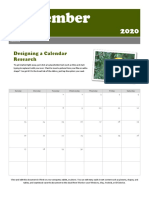 September: Designing A Calendar Research