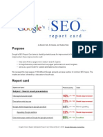 Google SEO Report Card