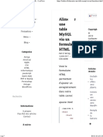 Alimenter Une Table MySQL Via Un Formulaire HTML - Les Docs