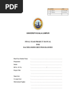 Universiti Kuala Lumpur: Final Year Student Name Programme Intake ID Nr. / IC Nr. Project Title