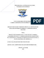 Proyecto de Inversión Engorde Intensivo (Los Bancos)