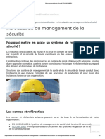 Management de La Sécurité, OHSAS18001