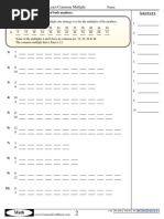 LCM Worksheet