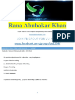 Rana Abubakar Khan: Join FB Group For Vu Help