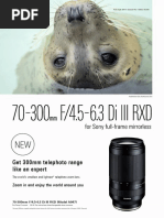 Tamron 70-300mm Brochure