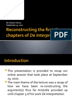 Reconstructing The First Three Chapters of de Interpretation