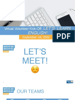 Let'S Learn English!: Virtual Volunteer Kick-Off
