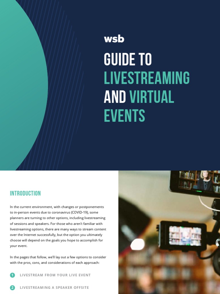 Guide To And: Livestreaming Virtual Events | PDF | Streaming Media ...