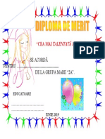 Diploma Personalizata 13 TALENTAT