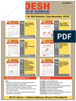 AITCHD Academic Calendar 2019-20: 82 Days Teaching for Odd Semester July-Dec