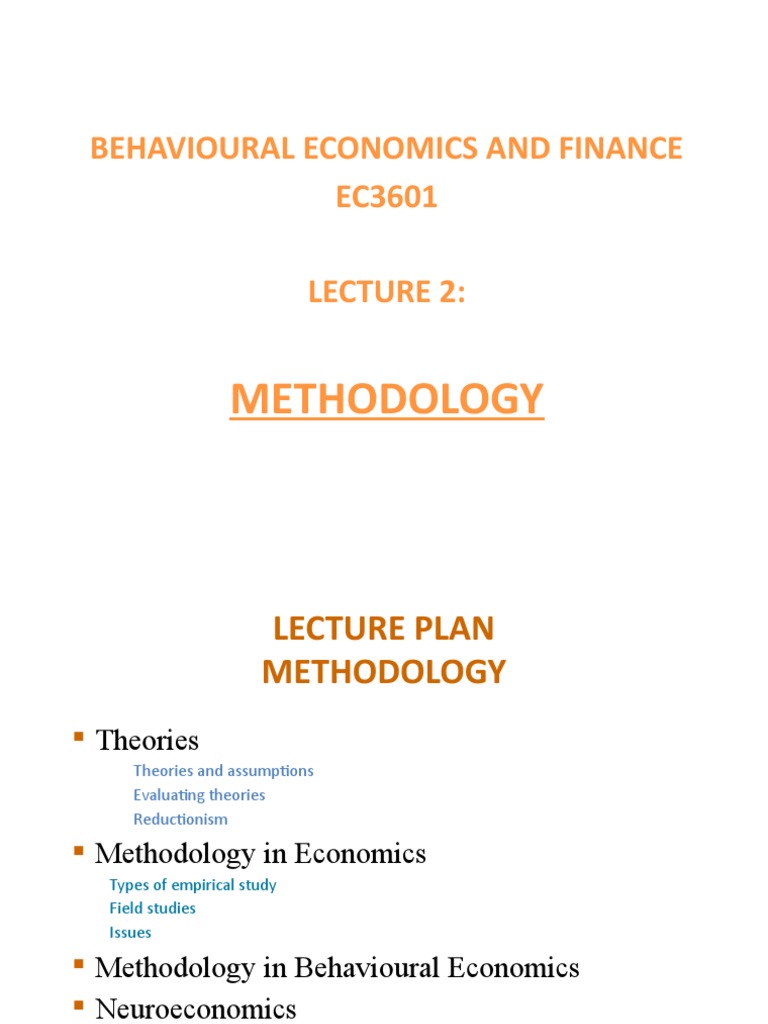 Methodologies in Behavioral Economics | PDF | Economics | Behavioral ...