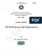 PS Definitions and Applications: Lecture FOUR