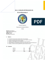 Estructura y Evaluación Del Laboratorio de Electronica I PDF