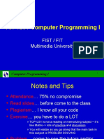TCP1231 Computer Programming I: Fist / Fit Multimedia University