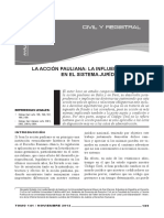 Oreste Roca - La Acción Pauliana. La Influencia Italiana en El Sistema Jurídico Peruano PDF