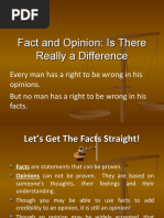 Fact and Opinion: Is There Really A Difference