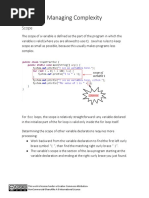 Managing Complexity: Scope