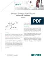 Influence of Humidity On The Degradation of Potassium Clavulanate