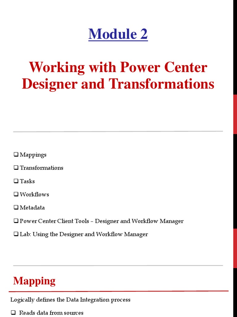 Informatica - Power Center - Lesson 2 | PDF | Table (Database) | Databases