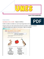 Cuadernillo Grado Bloque 1, Semana Del 14 Al 18 de Septiembre