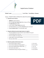 English Practice Worksheet